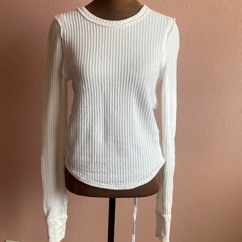 WE THE FREE Ivory Textured Long Sleeve Top - Picture 2 of 9